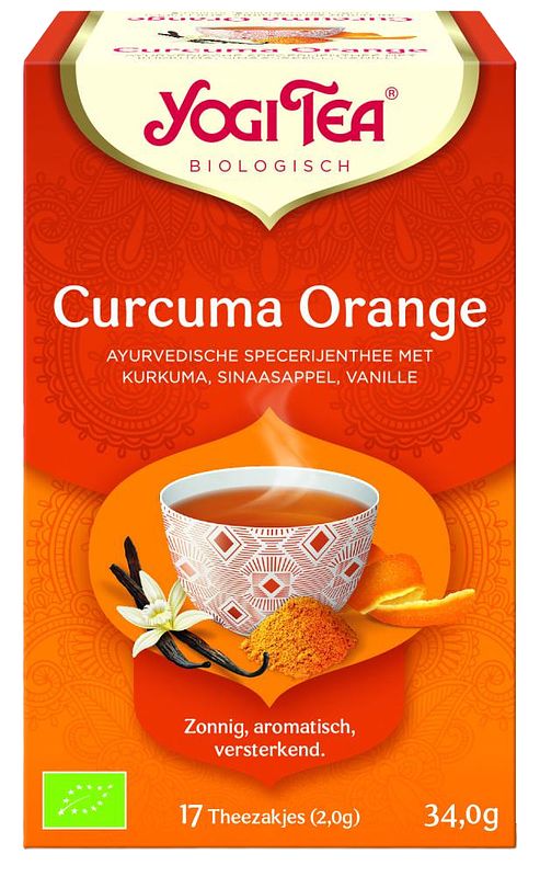 Foto van Yogi tea curcuma orange thee