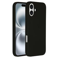 Foto van Accezz liquid silicone backcover met magsafe iphone 16 plus telefoonhoesje zwart