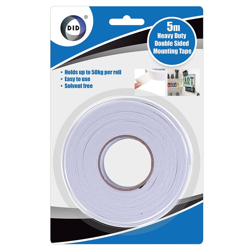 Foto van Dubbelzijdig foam tape/plakband 5 meter - tape (klussen)