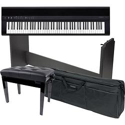 Foto van Medeli sp201 digitale piano zwart + onderstel + pianobank + tas