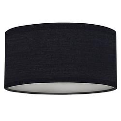 Foto van Smartwares plafondlamp mia 20 cm 1x e14 staal/textiel zwart