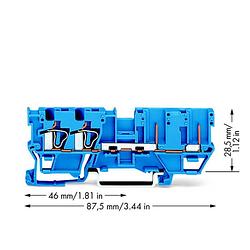 Foto van Wago 769-171/000-006 basisklem 5 mm veerklem toewijzing: n blauw 50 stuk(s)