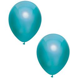 Foto van 10x petrol blauwe metallic ballonnen 30 cm - ballonnen