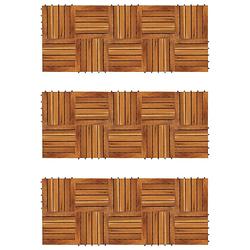 Foto van Terrastegels verticaal patroon 30 x 30 cm acacia set van 30