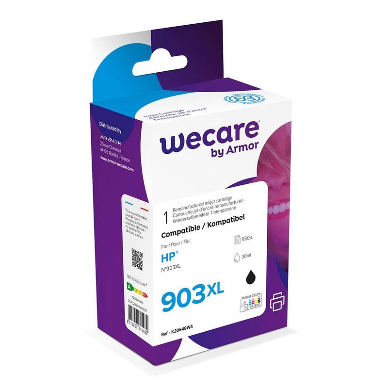 Foto van Wecare cartridge compatible met hp 903 xl black