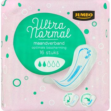 Foto van Jumbo maandverband ultra normal 16 stuks