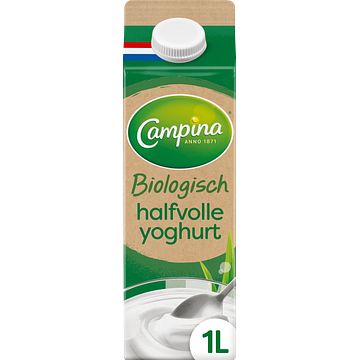 Foto van Campina biologisch halfvolle boeren yoghurt 1l bij jumbo