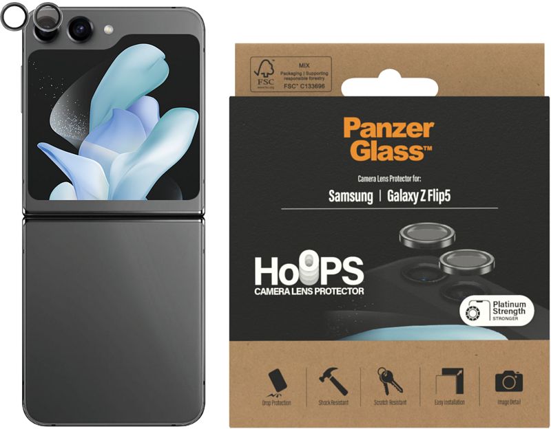 Foto van Panzerglass hoops samsung galaxy z flip 5 camera lens protector glas