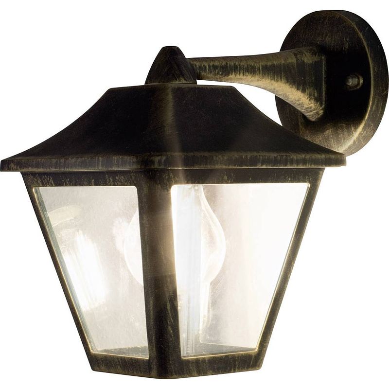 Foto van Ledvance endura® classic traditional alu l 4058075206168 buitenlamp (wand) led e27 zwart, goud