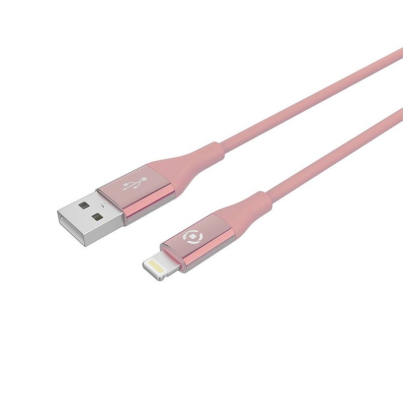 Foto van Usb-lightning kabel 1 meter, roze - celly