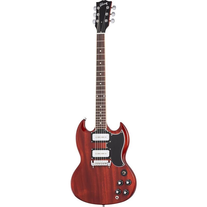 Foto van Gibson tony iommi "monkey" sg special vintage cherry elektrische gitaar met koffer