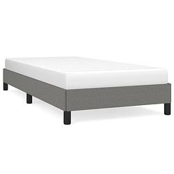 Foto van The living store bedframe donkergrijs - 203 x 93 x 25 cm - multiplex lattenbodem