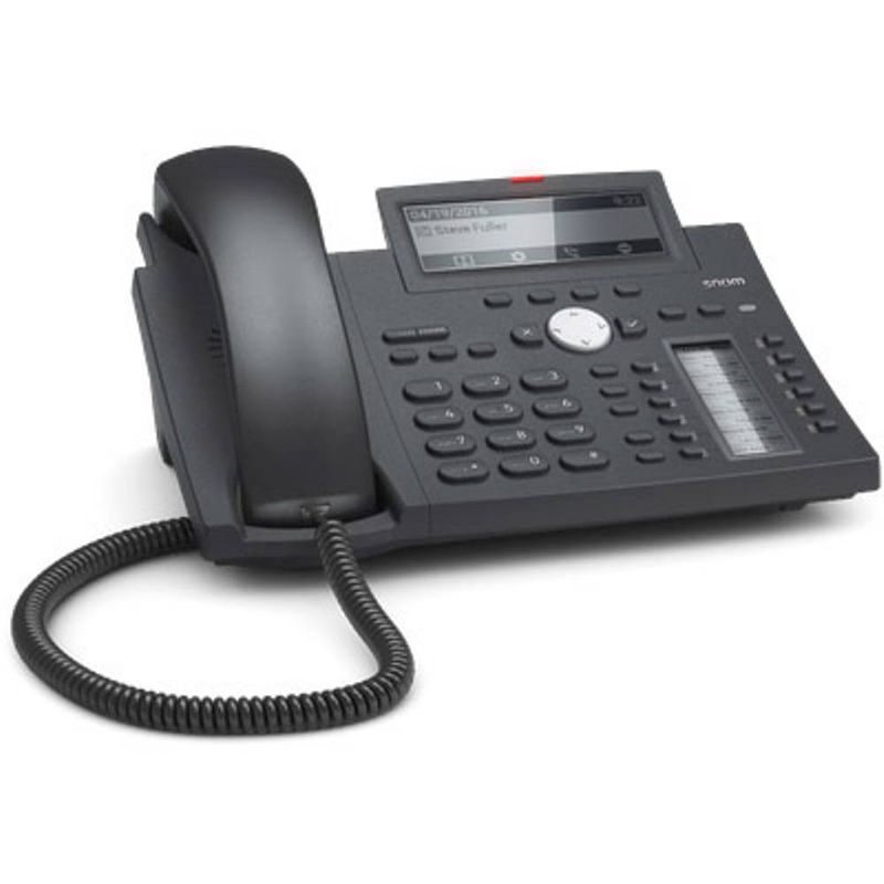 Foto van Snom d345 vaste voip-telefoon handsfree, headsetaansluiting grafisch display zwart