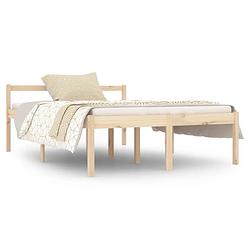 Foto van The living store bedframe - grenenhouten - 195.5 x 145.5 x 70.5 cm - 140 x 190 cm - massief - montage vereist