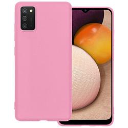 Foto van Basey samsung galaxy a02s hoesje siliconen hoes case cover samsung galaxy a02s-lichtroze