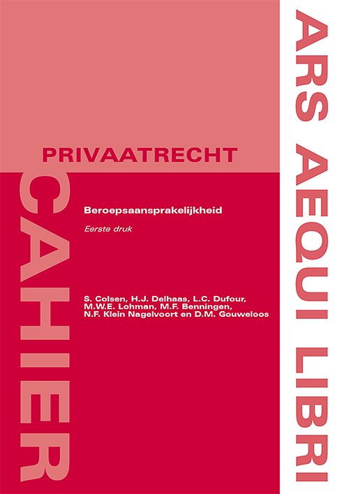 Foto van Beroepsaansprakelijkhied - laurien dufour - paperback (9789493199804)