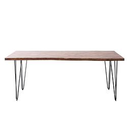 Foto van Giga meubel eettafel - visgraat - 160cm - tafel max