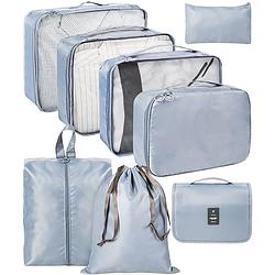 Foto van Fordig 8-delige packing cubes (grijs) - bagage / koffer organizer