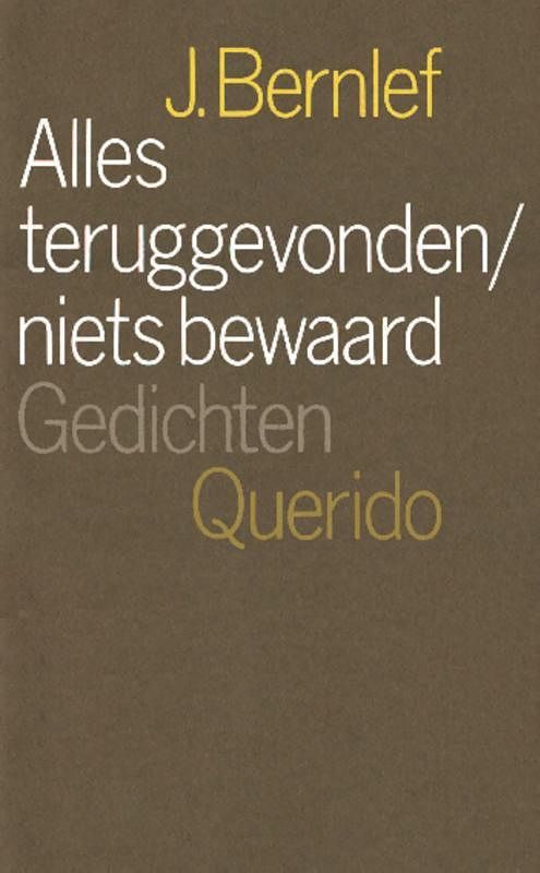 Foto van Alles teruggevonden/niets bewaard - j. bernlef - ebook (9789021448244)