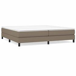 Foto van The living store boxspringframe - taupe - 203 x 200 x 25 cm - stof - multiplex