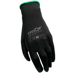 Foto van Cyclon werkhandschoenen nylon/pu unisex zwart/groen