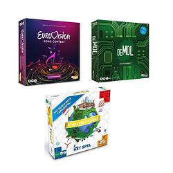 Foto van Spellenset - 3 stuks - eurovisie songfestival spel & wie is de mol de code opdracht & ik hou van holland bordspel