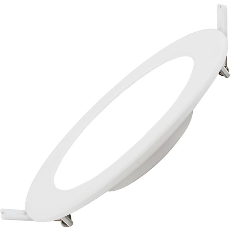 Foto van Led downlight slim pro - aigi - inbouw rond 16w - helder/koud wit 6000k - mat wit - kunststof - ø170mm