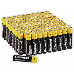 Foto van Intenso energy ultra aaa (lr03) batterijen - 100 stuks mega voordeel verpakking (7501910mp)