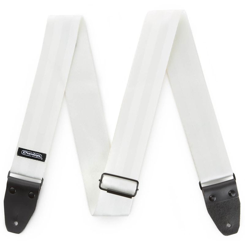 Foto van Dunlop dst7001wh deluxe seatbelt strap gitaarband wit