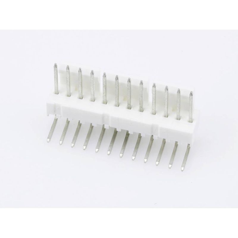 Foto van Molex 22053121 male header (standaard) totaal aantal polen: 12 rastermaat: 2.54 mm 1 stuk(s) bulk