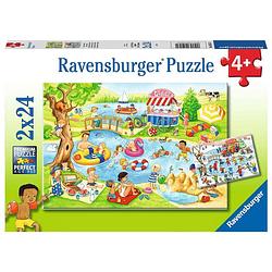 Foto van Ravensburger puzzel aan het meer 2x24pcs