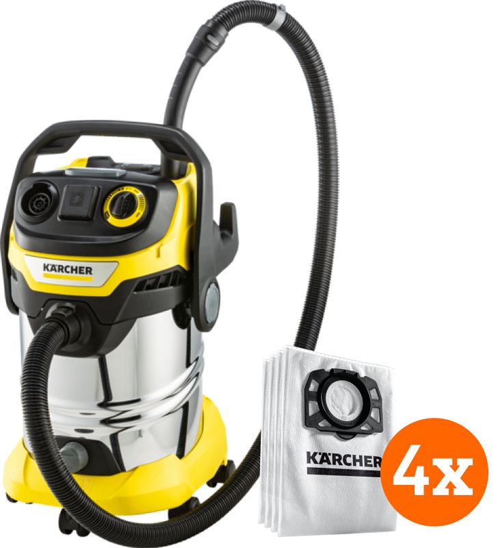 Foto van Karcher wd 6 p s v-30/6/22/t incl. boorstofopvanger + stofzuigerzakken (4x)