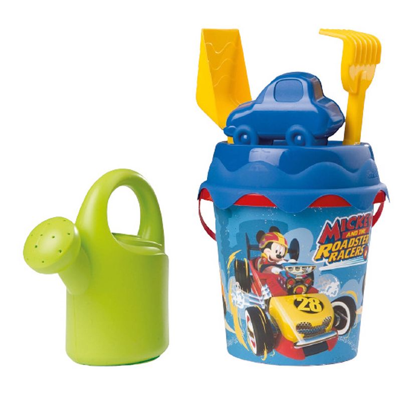 Foto van Smoby strandsetje mickey mouse jongens 17 cm blauw/groen 5-delig