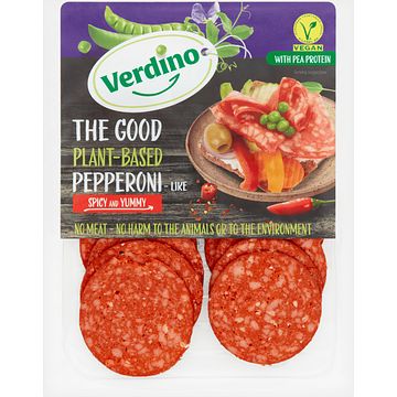 Foto van Verdino the good plantbased pepperonilike 80g bij jumbo