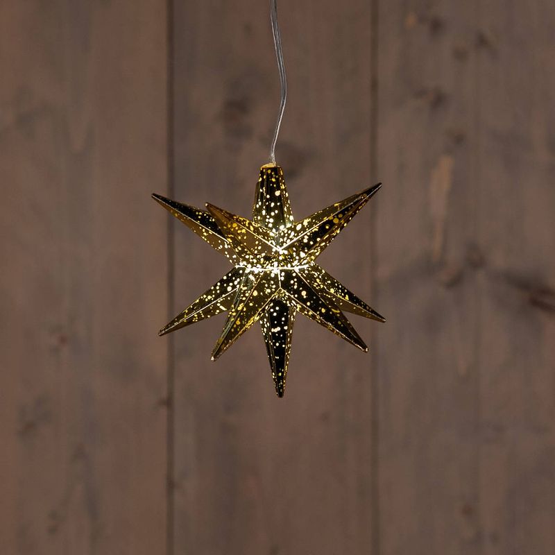 Foto van Anna'ss collection - b.o.t. gold 3d star 12 cm 1led warm white 1,5m