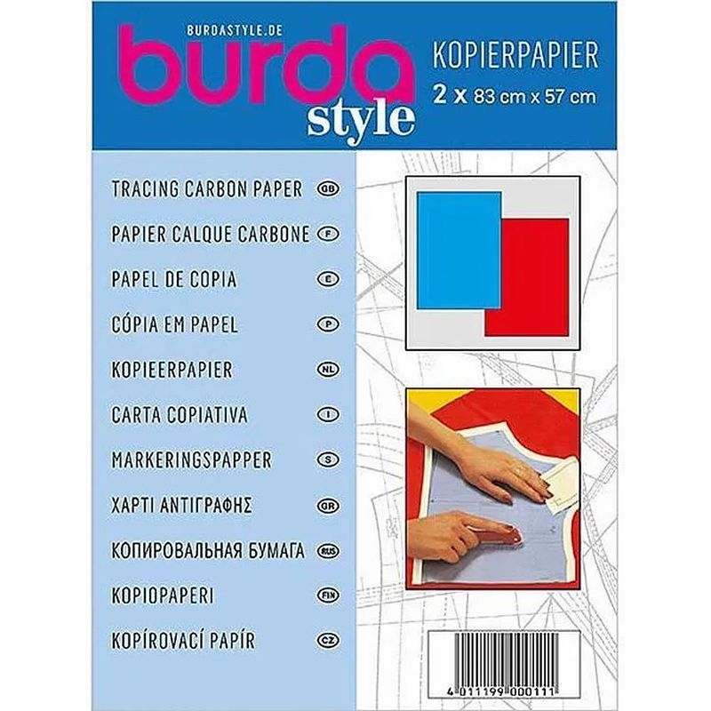 Foto van Burda kopieerpapier blauw-rood