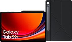 Foto van Samsung galaxy tab s9 plus 12.4 inch 256gb wifi zwart + book case zwart
