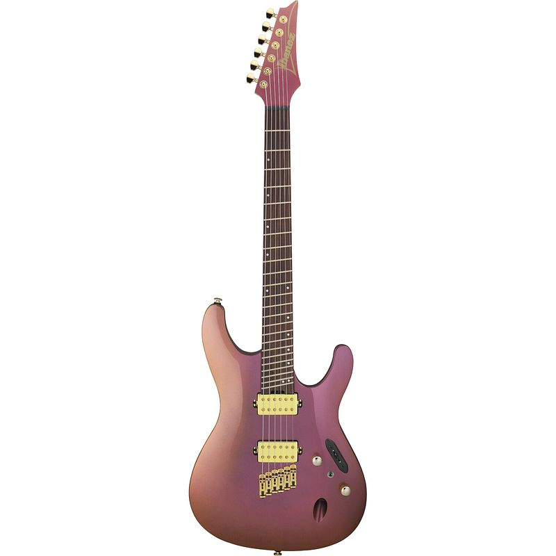 Foto van Ibanez sml721 axe design lab rose gold chameleon elektrische gitaar