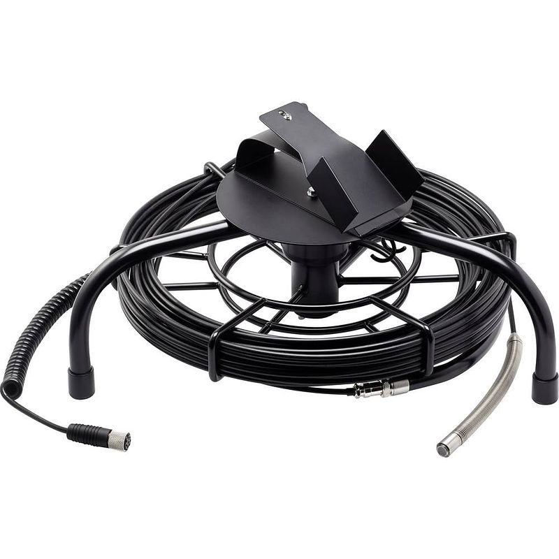 Foto van Voltcraft bs-14mm/25m endoscoopsonde sonde-ø 14 mm 25 m waterdicht, verwisselbare camerasonde, optionele verlenging, focus, beeldfunctie, led-verlichting