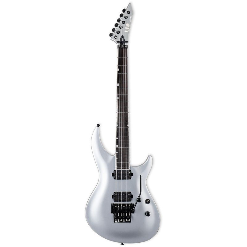 Foto van Esp ltd deluxe h3-1000fr metallic silver elektrische gitaar