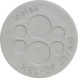 Foto van Icotek kel-dp 50/35 kabeldoorvoeringsplaat montagegat: 50 mm klem-ø (max.): 5.2 mm elastomeer grijs 1 stuk(s)
