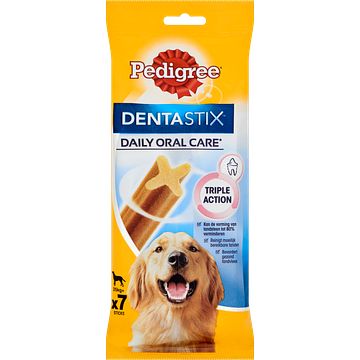 Foto van Pedigree dentastix maxi kauwstaaf gebitsverzorgende hondensnack 7 stuks bij jumbo