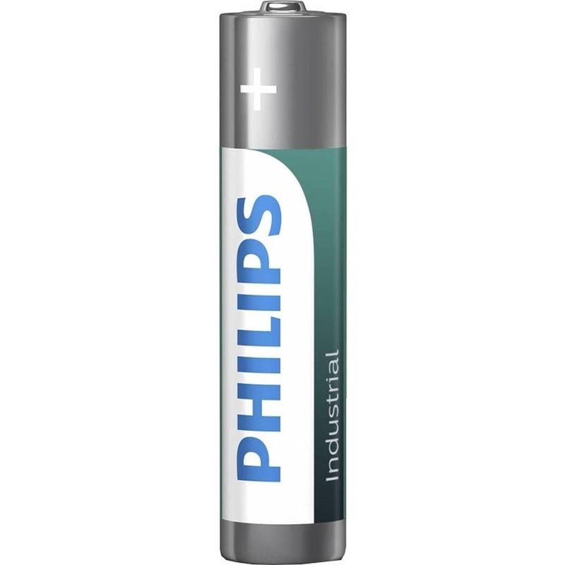 Foto van Philips batterijen aaa industrial zilver/groen 10 stuks