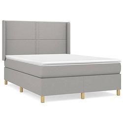 Foto van The living store boxspringbed - bed - afmeting- 193 x 147 x 118/128 cm - ken- duurzaam - praktisch - comfortabel -