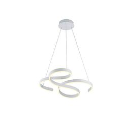 Foto van Moderne hanglamp francis - metaal - wit