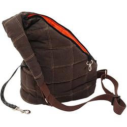 Foto van Petego hondendraagtas messenger pooch pouch textiel bruin