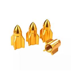 Foto van Tt-products ventieldoppen gold rockets aluminium 4 stuks goud