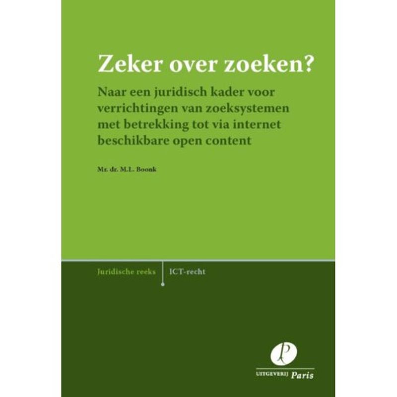 Foto van Zeker over zoeken? - juridische reeks