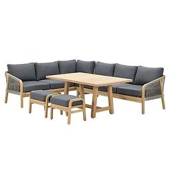 Foto van Garden impressions alora lounge dining set 5-delig links - donker grijs