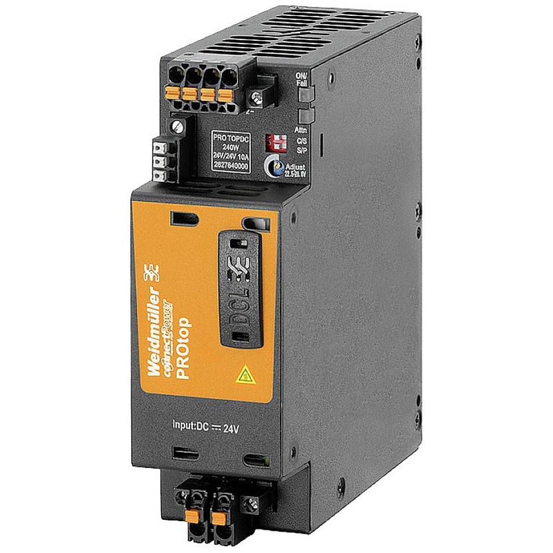 Foto van Weidmüller pro topdc 24v/24v 10a dc/dc-converter 10 a 240 w 28.8 v uitgangsspanning regelbaar, gestabiliseerd